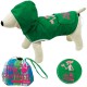 Pink Panther Giacca Impermeabile Per Cane Tg. 22 cm Con Cappuccio Verde